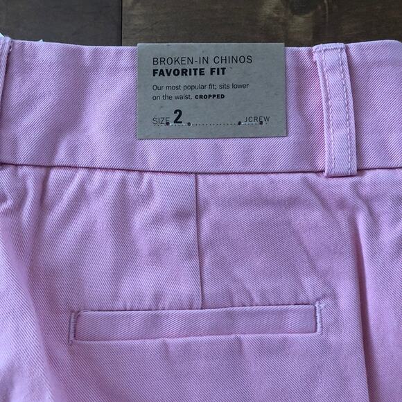 NWT J.CREW Favorite Fit Broken -In pink CHINO size 2 - Picture 8 of 9